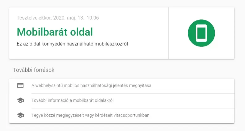 Mobilbarát weboldal