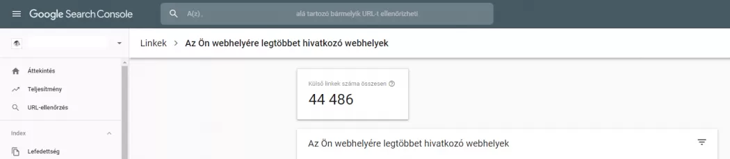 Search Console - linkek